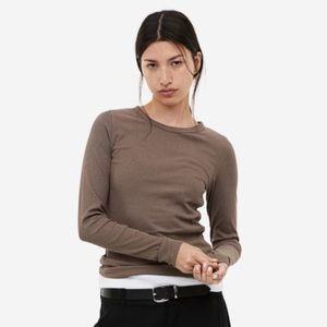 H&M Ribbed Modal-blend Top